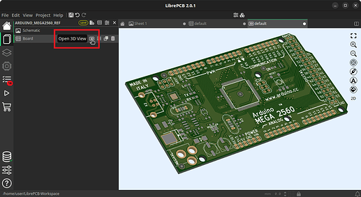 Screenshot LibrePCB 2.0.1 - review 3D