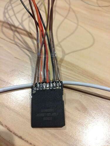 Wiring the SD card adaptor - No SD card were hurt - can't tell for the adapter