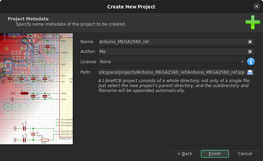 Screenshot LibrePCB 2.0.1 - enter metadata