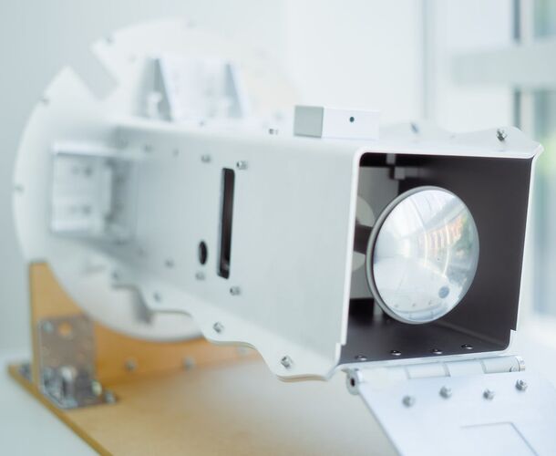 Our custom-designed ejection system sitting in the office, ready for spacecraft integration.